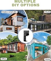 Supports de charpente en acier thermolaqués pour conteneurs maritimes de 20 pieds, transformables en maisons, bureaux, studios