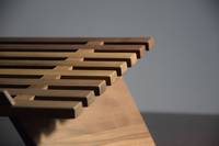 Support d'ordinateur portable pliable en bois de noyer massif, éco-responsable, fabriqué à la main, avec installation sur table
