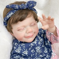 Muñeca Reborn de 18 Pulgadas en Oferta, Juguete de Vinilo para Niñas, Simulación de Bebé, Cabello Plantado a Mano