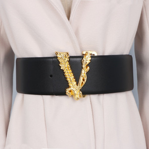 <span class=keywords><strong>Ceinture</strong></span> en cuir véritable avec boucle <span class=keywords><strong>dorée</strong></span>, <span class=keywords><strong>ceinture</strong></span> en forme de V pour <span class=keywords><strong>femme</strong></span>, boucle à ardillon, <span class=keywords><strong>ceinture</strong></span> large rétro vintage pour <span class=keywords><strong>femme</strong></span>, <span class=keywords><strong>ceinture</strong></span> de marque de créateur - Product Image 1