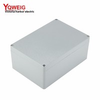Boîtier en aluminium moulé sablé YQWEIG FA68, boîte de jonction 300x210x100mm, sans protection IP, pour câblage extérieur