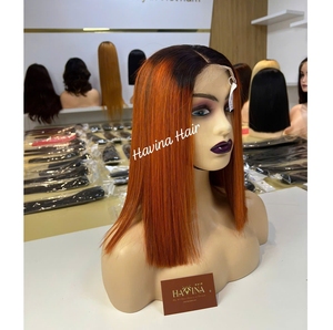 Usine de cheveux du Vietnam, perruque à dentelle frontale droite de 12 pouces, cheveux humains vietnamiens à 100%, cuticules alignées, fournisseur en gros - Product Image 6