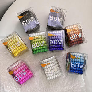 Bandas de goma coloridas <span class=keywords><strong>alambre</strong></span> de teléfono lazos <span class=keywords><strong>para</strong></span> el cabello niñas resortes sin rastro diademas elásticas <span class=keywords><strong>para</strong></span> mujeres tocado - Product Image 2