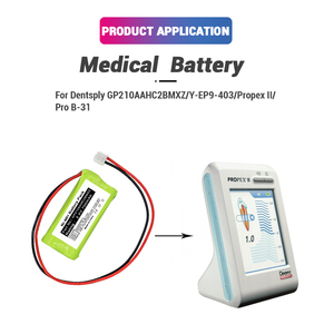 2.4V 2000mAh Ni-MH Replacement Rechargeable GP210AAHC2BMXZ Y-EP9-403 Battery Propex II Pro B-31 for <strong>Dentsply</strong>