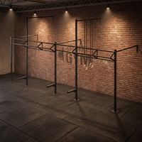 Estación de Dominadas y Dipes Montada en Pared con Múltiples Agarres, Brazos de Seguridad y Estructura de Acero para Entrenamiento Funcional en Casa
