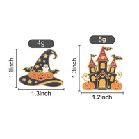 Épinglette en émail Chapeau de Sorcière d'Halloween Maison Hantée pour Veste, Sac à Dos et Tenue Décontractée, Accessoire de Décoration Tendance