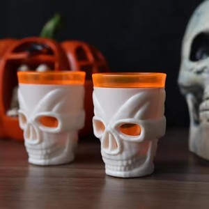 Tasse à vin LED lumineuse en forme de crâne pour Halloween, tasse à boisson lumineuse pour la décoration de fête d'Halloween, fournitures pour bar à domicile - Product Image 5