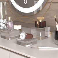 Présentoir en acrylique transparent massif pour bijoux, montres, bagues, colliers et objets de collection