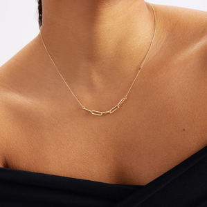 영감을 보석 뜨거운 인기 Paperclip 펜던트 목걸이 비 Tarnish 방수 도매 Paperclip 칼라 초커 목걸이 - Product Image 4