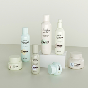 Vòng tùy chỉnh Hàn Quốc sang trọng bao bì mỹ phẩm rỗng Frosted chăm sóc da kem thủy tinh Lotion bơm chai và Jar Set với logo - Product Image 6