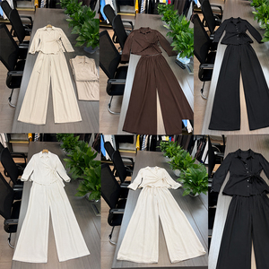 Set Due Pezzi in Misto <span class=keywords><strong>Lino</strong></span> Personalizzato: Camicia Avvolgente a Maniche Lunghe e <span class=keywords><strong>Pantaloni</strong></span> a Vita Alta a Gamba Larga, Elegante Set Casual in <span class=keywords><strong>Lino</strong></span> 100% per <span class=keywords><strong>Donna</strong></span> - Product Image 6