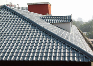 Nouvelle conception de matériaux de construction de style romain, tuiles Teja Upvc, prix des tuiles en PVC, tuiles en plastique PVC, feuille de PVC pour toiture, toiture en résine synthétique - Product Image 4
