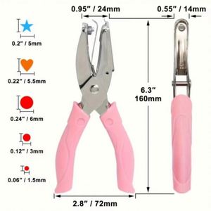 Perforadora de Papel para Scrapbooking con un Solo Orificio, Diseño de Estrella, Corazón y Círculo, Cortador de Formas para Manualidades, Perforadora Duradera - Product Image 2