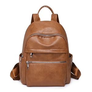 Manufacturer Custom Wholesale Quality <strong>Brown</strong> <strong>Backpack</strong> Bag Female Leather Back Packs Large Vintage Pu <strong>Backpack</strong> for Women - Product Image 4