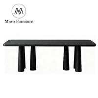 Table à manger rectangulaire en chêne massif, mobilier d'intérieur contemporain, avec 6 places, style moderne rétro, table de ferme, villa, appartement