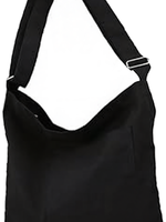 Sac fourre-tout en toile pour femme, grande capacité, fermeture éclair, style hobo décontracté, doublure en nylon, lavable en machine, utilisation quotidienne, bandoulière