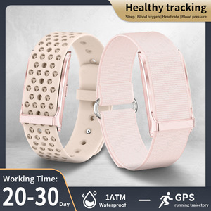 Bracelet de montre intelligente Lige en maille or rose pour le suivi de la santé et du fitness, style unisexe pour couple - Product Image 3