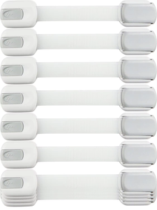 Cerraduras de plástico ajustables para gabinete de seguridad para bebés, <span class=keywords><strong>Protector</strong></span> de seguridad a prueba de niños para <span class=keywords><strong>cajones</strong></span>, armarios, almacenamiento de <span class=keywords><strong>cocina</strong></span> seguro para niños - Product Image 3