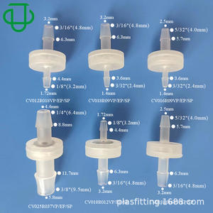 Válvula de Retención de Diafragma Jiyou CV009R 37VPSPEP, Baja Presión, para Agua y Aire, Flujo Inverso, Medios Ácidos y Básicos Débiles - Product Image 3