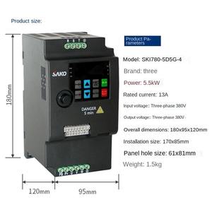 ตัวแปลงไดรฟ์ปรับความถี่ได้220V และ380V 0.75kw 2.2KW 1.5kW 4KW 5.5KW 7.5kW แปลงความถี่โหลดแสง - Product Image 2