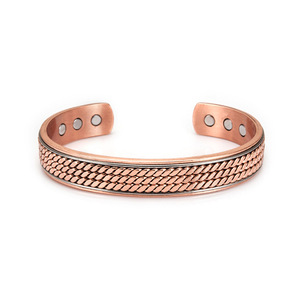 Bracelet magnétique en cuivre pur à 99,95 %, réglable, vintage, pour l'arthrite, avec aimants énergétiques pour la santé - Product Image 1