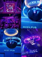 Plafond publicitaire à slogan personnalisé Enseigne au néon ronde à 360 degrés Anneau d'enseigne au néon pour décoration d'intérieur de bar à bière Club Party Shop