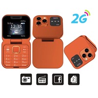 Téléphone Portable à Clapet Senior 1,77" Double SIM I16 Pro avec Couvercle Lady, Pliable, MP3, Voix Magique, Lampe Torche et Numérotation Rapide