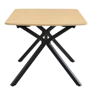Table <span class=keywords><strong>à</strong></span> manger extensible industrielle <span class=keywords><strong>à</strong></span> plateau papillon avec mécanisme <span class=keywords><strong>à</strong></span> une seule <span class=keywords><strong>main</strong></span>, texture bois MDF, fabricant chinois - Product Image 1