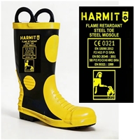 Chaussures de sécurité avec semelle intérieure en acier, bottes de pompier en caoutchouc ignifuge