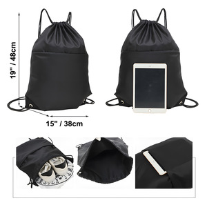 <b>Drawstring</b> <b>Bag</b> 48x38cm <b>Waterproof</b> Oxford Cloth Gym Backpack Sports Storage With Multiple Pockets Hiking Outdoor Use - Product Image 2