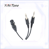 Adaptateur pour écouteurs d'aviation Airbus GA Dual Plug Female XLR 5 Pin Male avec câble pour casque audio stéréo Accessoire pour l'équipage de l'avion