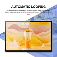 Affichage numérique Android mural intérieur sans écran tactile de 32 pouces, CMS basé sur le cloud, publicité pour les centres commerciaux, les magasins de détail