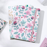 Shanghai Ando Fleur Impression Relié Journal Carnet A5 PU Tissu Lin Floral Couverture Journal Agenda