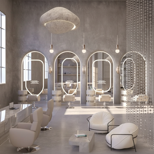 Espejo Plegable con Iluminación LED de Diseño Moderno para Salón, Mueble de Calidad para Hospital, Baño o Centro Comercial - Product Image 2