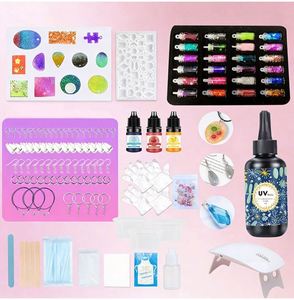 DIY UV <b>Resin</b> <b>Craft</b> Kit Handmade Hand-painted Model Hard Crystal Clear Epoxy Fast Curing Silicone Molds Jewelry Pendants Earrings - Product Image 1