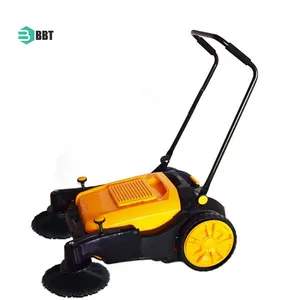 Wholesale Pushing Manual Road Sweeper Plastic Light 2 Wheels Plant Based Floor Cleaner Streets Cleaning Machine