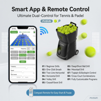 Machine d'entraînement de tennis automatique portable en métal ABS ultra-performante, durable et légère pour l'extérieur, lanceur de balles pour padel