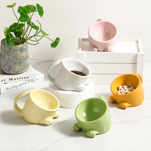Großhandel kreative Keramik Haustiersc halen benutzer definierte Logo <span class=keywords><strong>Pet</strong></span> Bowl Hund Katzenfutter Wasser Feeder - Product Image 1
