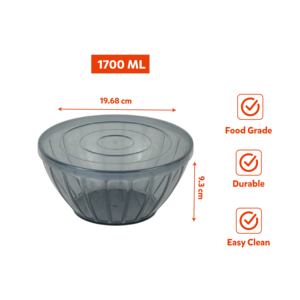1700ML PP Plastic Minimalist Food Container Lid Kitchen <b>Wardrobe</b> <b>Storage</b> Bowl Food Grade Durable Reusable Easy Clean Food Prep - Product Image 3