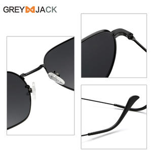 Lunettes de soleil unisexes en métal, monture noire, verres TAC, protection UV400, type 3, pour la conduite et les activités de plein air - Product Image 3