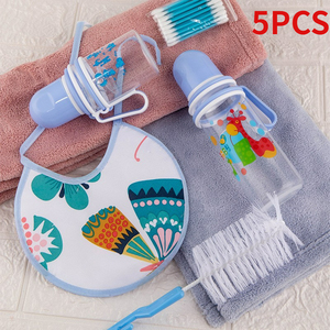 5/7/10 pièces/ensemble 125ML nouveau-né biberon bavoir confort sucette lait tasse brosse ensemble sans BPA bébé accessoires biberons ensemble - Product Image 2