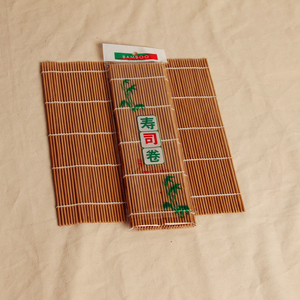 Estera de caña rodante de <span class=keywords><strong>sushi</strong></span> de bambú blanco verde - Product Image 6