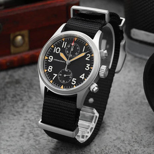 <b>Chronograph</b> Watch Stainless Steel Material Watch Quartz Movement Nylon Strap Watches for Men - Product Image 3