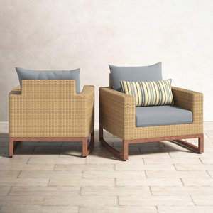 Muebles de Jardín de Diseño Clásico de Lujo, Sofá Resistente a la Intemperie, Sillón de Mimbre y Ratán - Product Image 2