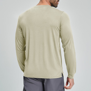 Camiseta Deportiva de Manga Larga para Hombre, Mezcla de Lyocell y Lana <span class=keywords><strong>Merino</strong></span>, Transpirable, que Absorbe la Humedad, Agradable al Tacto, para Ejercicio al Aire Libre - Product Image 3