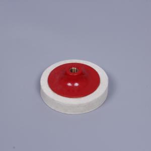 Disco de pulido de fieltro de lana de tamaño personalizado con eje roscado para amoladora angular - Product Image 3