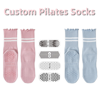Chaussettes de yoga et de Pilates pour femmes, antidérapantes, en coton et élasthanne, respirantes, séchage rapide, logo personnalisé OEM du fabricant.