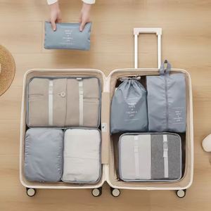 Travel <b>Storage</b> Bag Set Luggage Clothes Sorting Organizer Bag Package <b>Cubes</b> Sets - Product Image 5