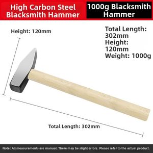 可定制的多功能锻钢锤套装，用于木工金属加工，带木柄球锤头 - Product Image 5