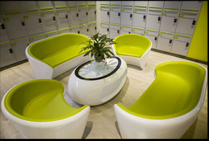 تخصيص مقاعد الأريكة Grey الاقسام غرفة المعيشة مزيج Leathaire طقم أريكة 7 مقاعد الزاوية - Product Image 5